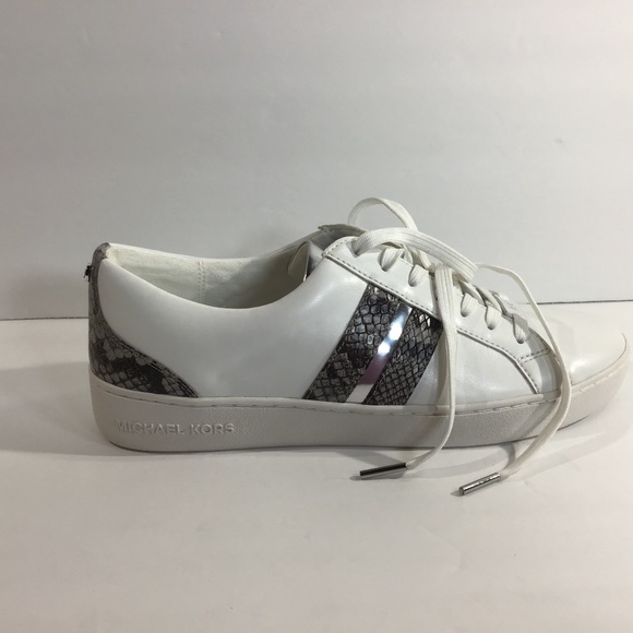 Michael Kors Catelyn Stripe Lace Up Grey 8.5M - Picture 1 of 7